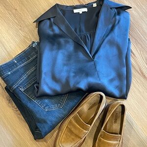 100% Silk Blouse By Vince